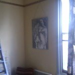 Before: note the crappy yellow that goes right up to the entire ceiling!